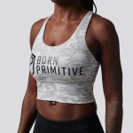 BORN PRIMITIVE Crossfire Sports Bra naisten urheiluliivit - Lumivyöry (Brand Strenght)