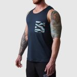 BORN PRIMITIVE Athleisure Pocket Tank miesten hihaton paita - Musta/Miami raidat