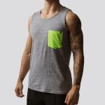BORN PRIMITIVE Athleisure Pocket Tank miesten hihaton paita - Vaaleanharmaa