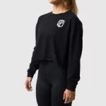 BORN PRIMITIVE The Training Crop Long-Sleeve naisten pitkähihainen paita - Musta