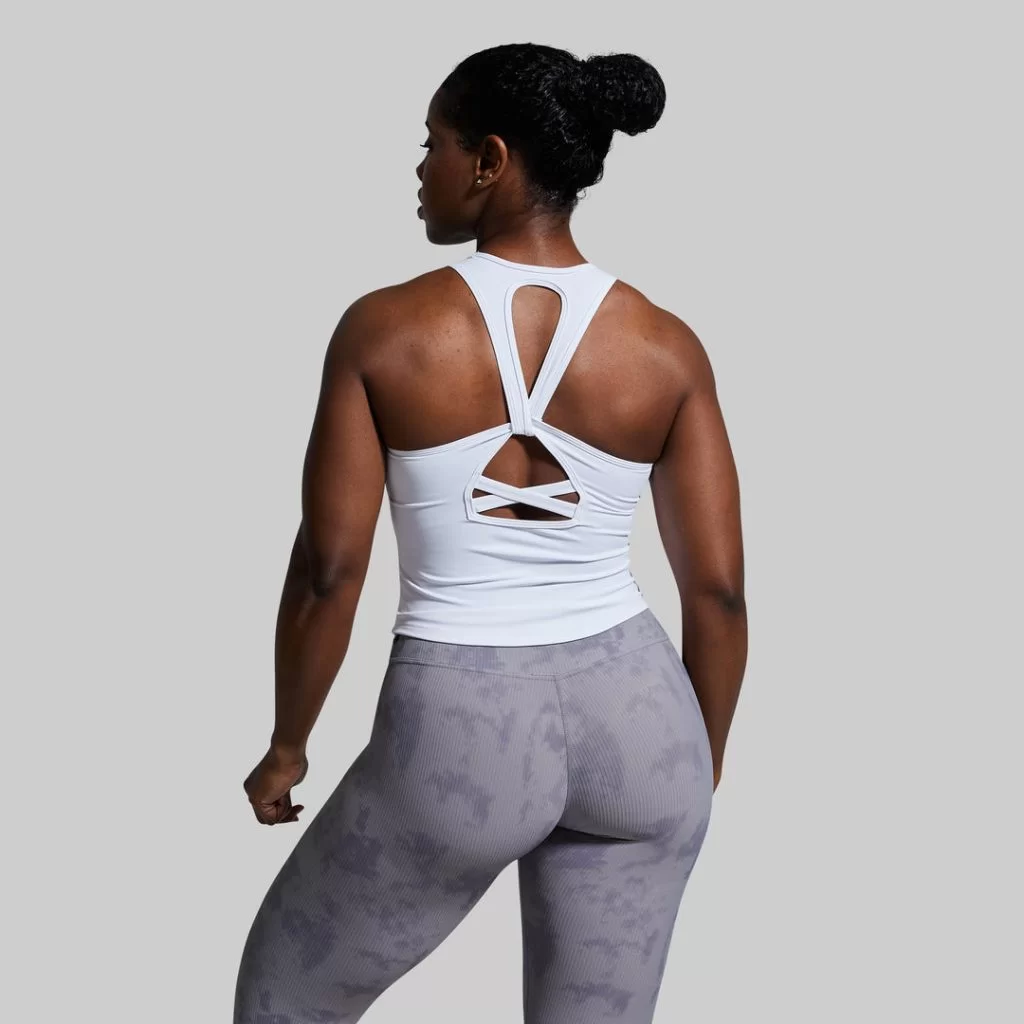 naisten hihaton paita pina tank valkoinen