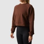 BORN PRIMITIVE Unmatched Cropped Crew Sweatshirt naisten pitkähihainen paita - Chicory
