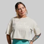 BORN PRIMITIVE The Training Crop Tee 2.0 naisten t-paita - Oatmeal